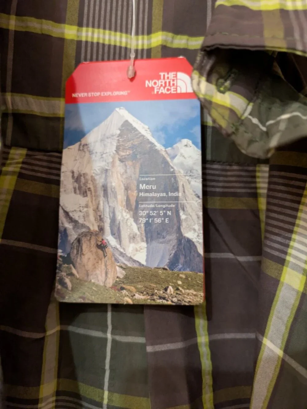 Men's The North Face Green Plaid Large NWT